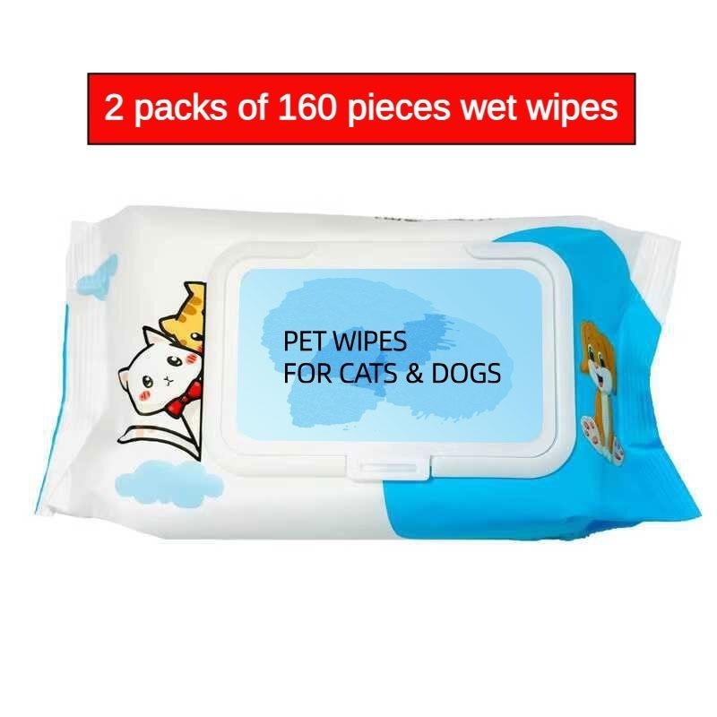 Dog Cat Pet Wet Wipes For Paws And Butt, EarsEyes Plant - based Pet Wipes, Unscented DogWipes, Cleaning Deodorizing, Paw Wipes ForDogs Cats Pets - 5 - CJ