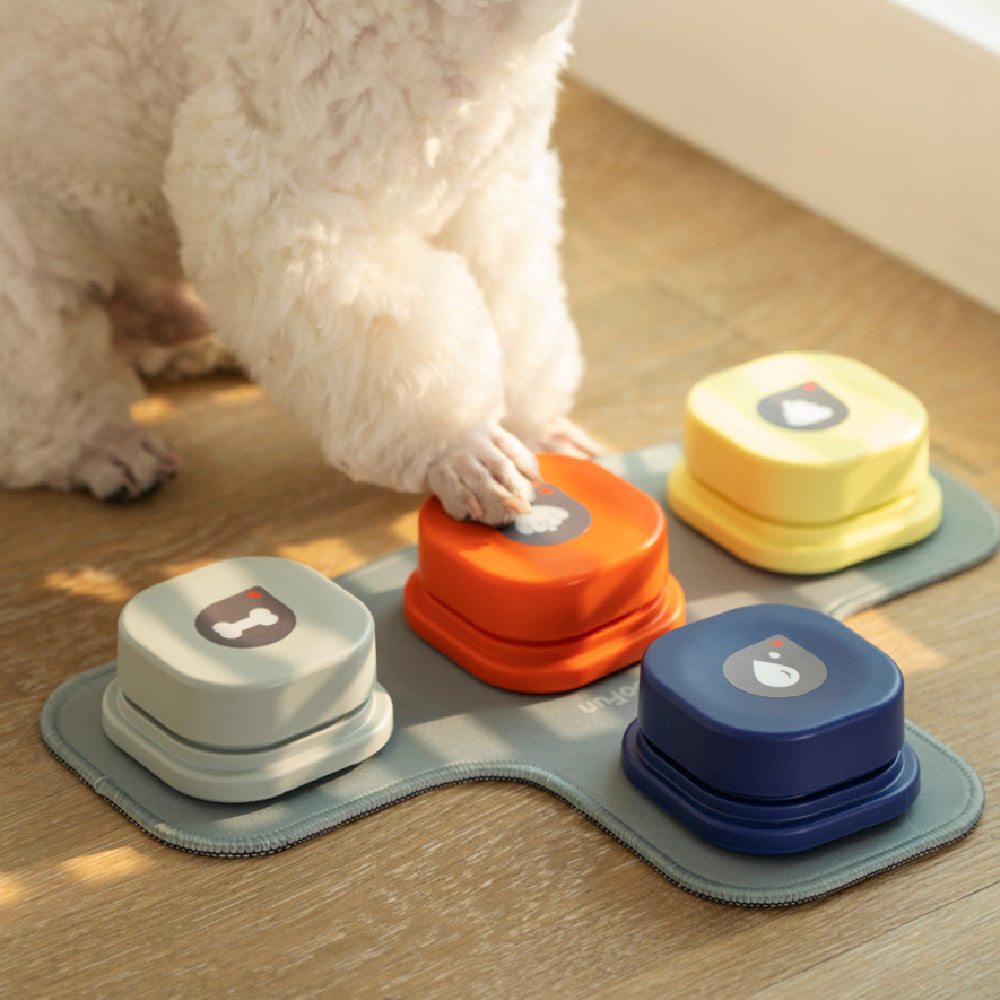 4 Colors Pet Communication Button One - click Prevent Physical Inactivity Recordable Dog Talking Button Toy Cat Toy Pet Products - 0 - CJ