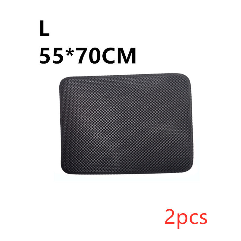 Double Layer Litter Cat Bed Pads Pet Cat Litter Mat Trapping Pets Litter Box Mat Pet Product Bed For Cats House Clean Mat - 0 - CJ - L 2PC - Black - CJJJCWMY00030 - L 2PC - Black