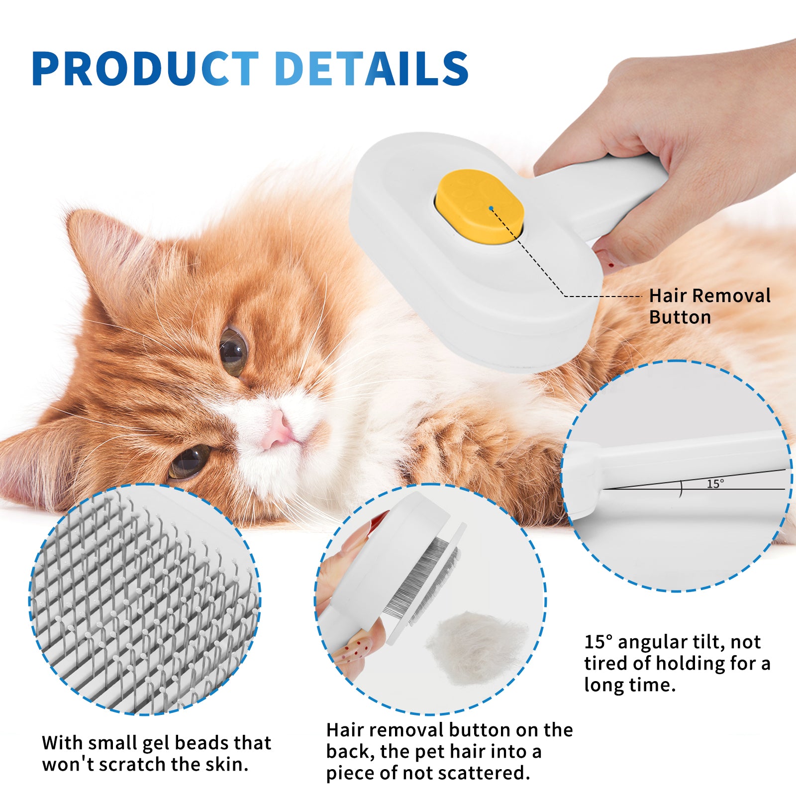 Efficient Universal Pet Hair Removal Comb, Gently Smoothing Out The Tangled Hair Of Your Beloved Pet, Carefully Caring For Every Gentle Touch - 5 - CJ