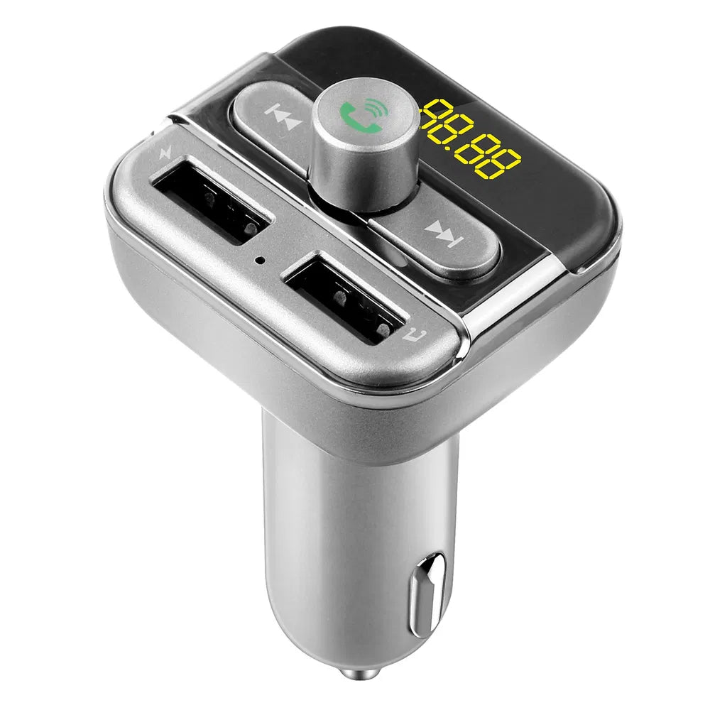 Car Wireless FM Transmitter 3.4A Dual USB Charge Hands - free Call Car MP3 Player - 5 - CJ