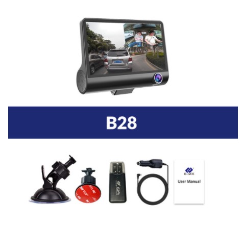 1080P High - definition Three - record Driving Recorder - 0 - CJ - B28 - 16G SD CARD - CJQCQCHS00018 - B28 - 16G SD CARD