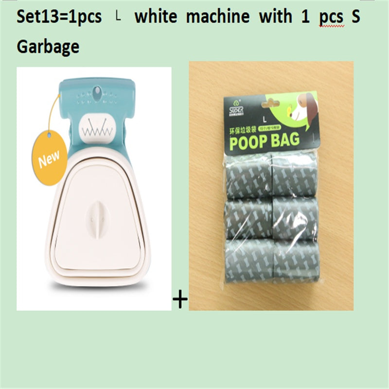 Dog Pet Travel Foldable Pooper Scooper With 1 Roll Decomposable bags Poop Scoop Clean Pick Up Excreta Cleaner Epacket Shipping - 0 - CJ - Set 13 - WhiteLXS - CJJJCWGY00674 - Set 13 - WhiteLXS