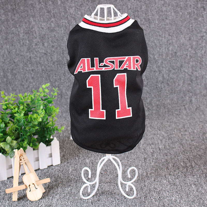 Hot World Cup Ball Spring And Summer Dog Vest Pet Supplies - 0 - CJ - Black - M - CJJJCWGD00413 - Black - M