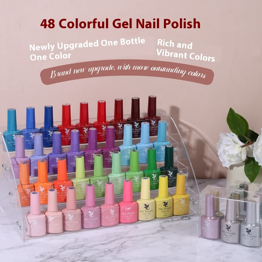 48 Color UV Phototherapy Plastic Gel Nail Polish Suit - 0 - CJ