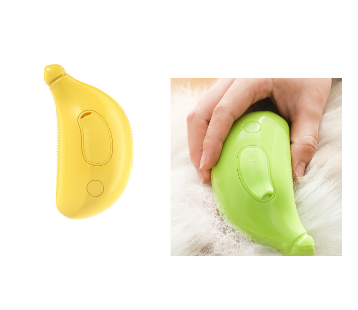 3 In 1 Pet Steam Brush Cat Dog Cleaning Steamy Spray Massage Beauty Comb Hair Removal Grooming Supplies Pets Accessories - 0 - CJ - Yellow Green - CJYD193374007GT