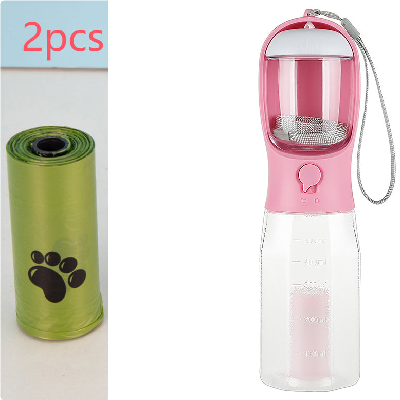 Portable Cat Dog Water Bottle Food Feeder Drinker Poop Dispenser 3 In 1 Leak - proof Multifunctional Dog Water Bottle Pet Products - 0 - CJ