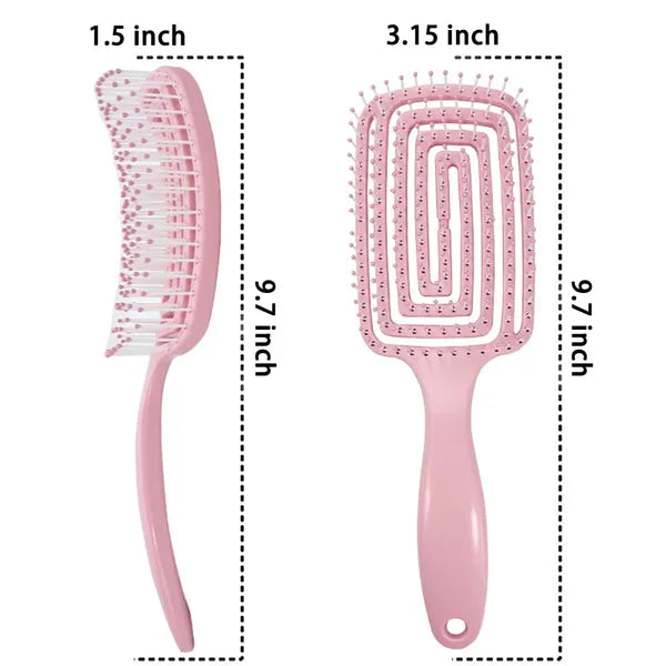 2PCSCurl Hair Brush, Curly Defining Brush, Vented Hair Brush For Shaping, Detanging And Defining Curls For Women And Men Less Pulling - 5 - CJ