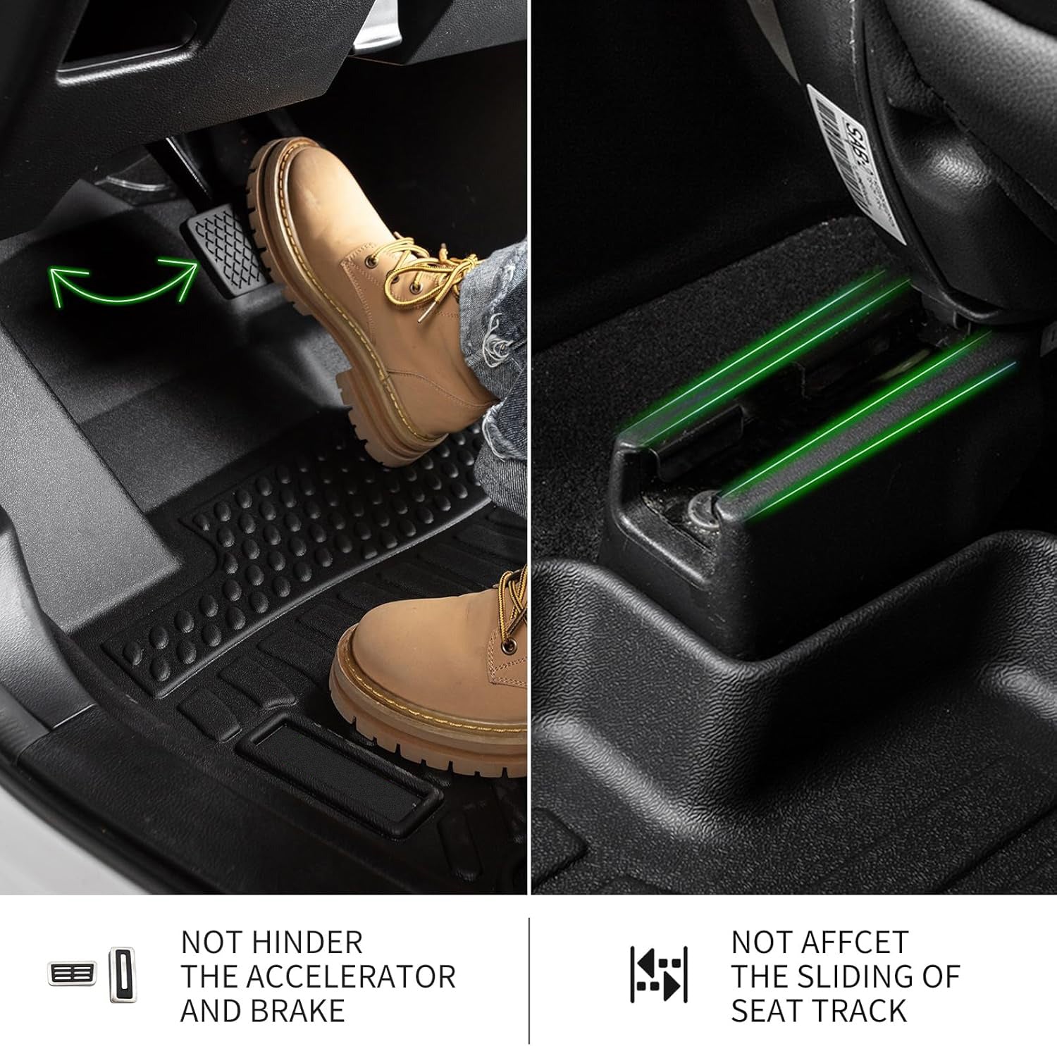 Floor Mats Custom For Jetta 2019 - 2025 Waterproof Car Mats All Weather Guard Mats Heavy Duty TPE Automotive Floor Liners Accessories Front& Rear Row Full Set - Black - 5 - CJ