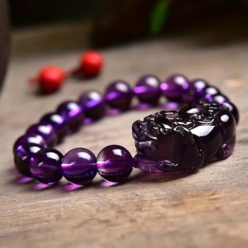 Purple Wealth Summons Feng Shui Bracelet - Attracts Prosperity, Brings Good Luck, Protects Wealth And Promotes Spiritual Growth - 5 - CJ