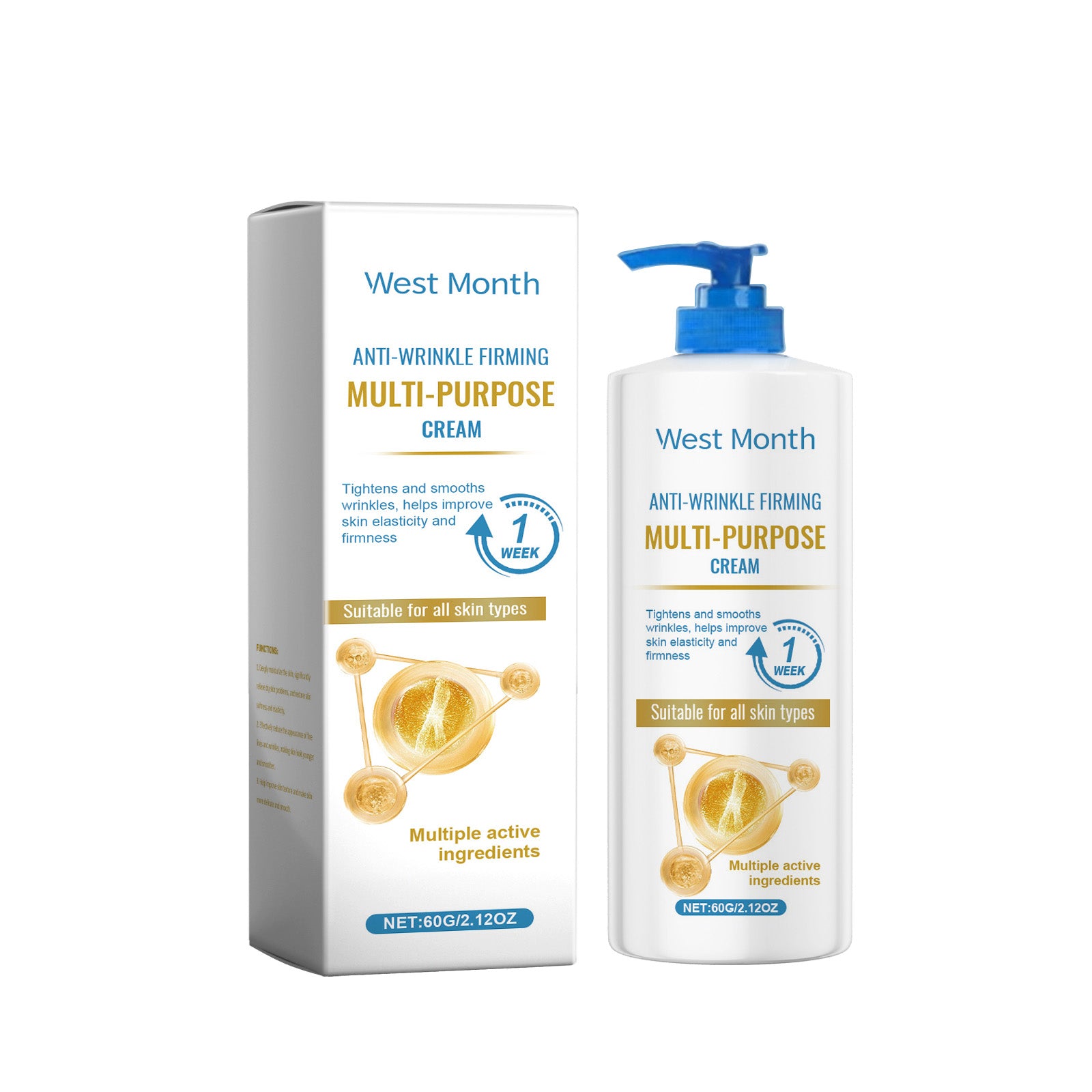 West&Month Skin Firming Cream, Soothing Skin Wrinkles Repair Hydrating Moisturizing Firming Body Cream - 5 - CJ