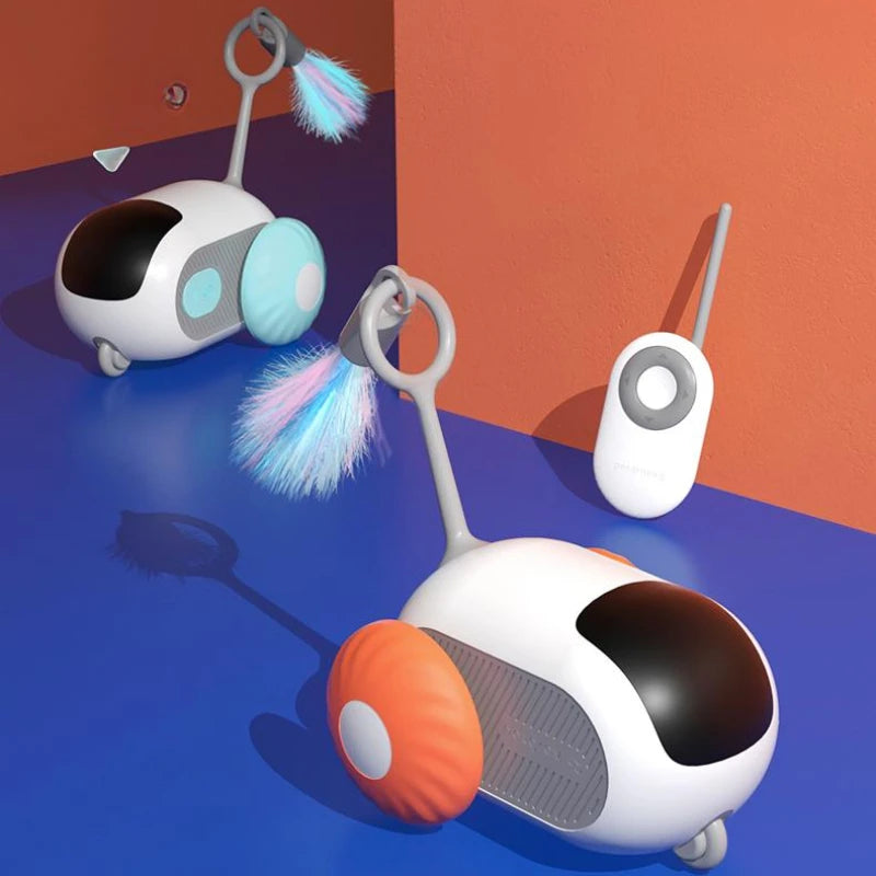 Remote Control Interactive Cat Car Toy USB Charging Chasing Automatic Self - moving Remote Smart Control Car Interactive Cat Toy Pet Products - 0 - CJ