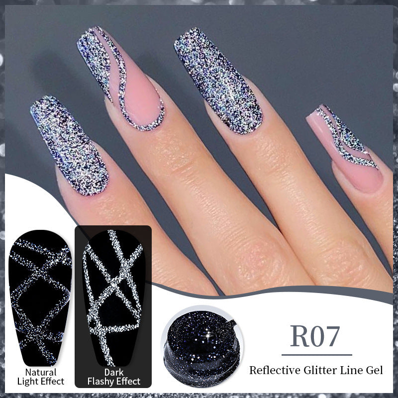 Nail Gel With A Glittery Brushed Finish And Reflective Sequins - 0 - CJ