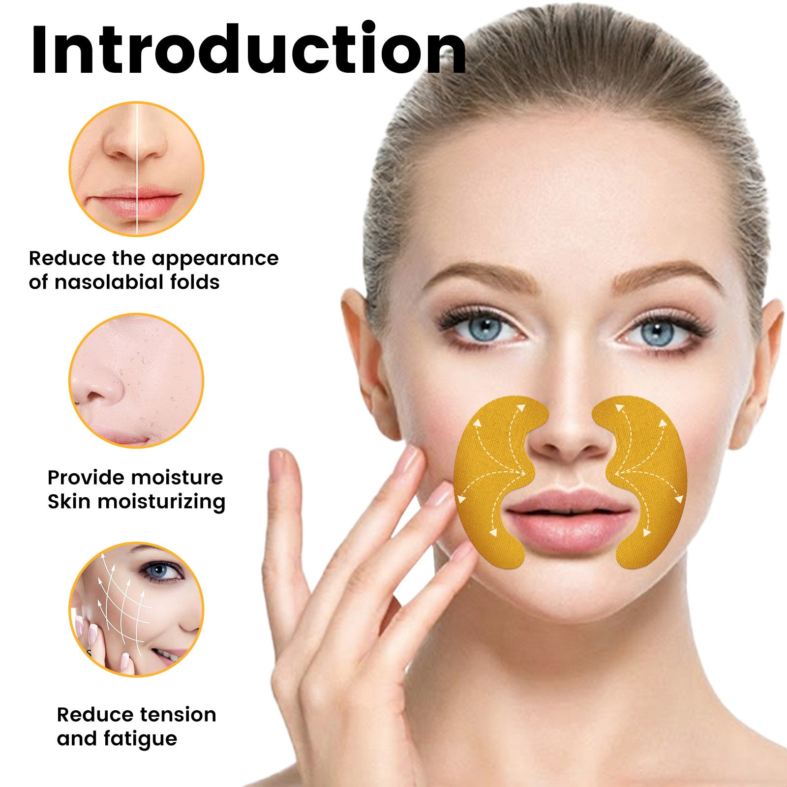 EELHOE Nasolabial Folds Patch, Fade Fine Lines Law Lines Lifting And Tightening Facial Skin Moisturizing And Hydrating - 5 - CJ