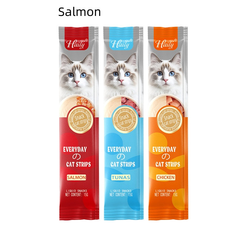 Cat Snacks Chicken Salmon Tuna Puree Nutrition Bar - 0 - CJ