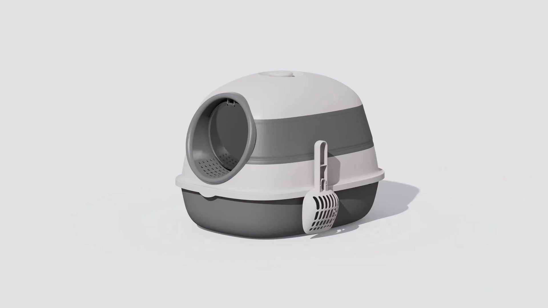 Soft Plastic Collapsible Cat Litter Basin Fully Enclosed - 0 - CJ