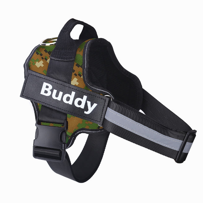Personalized Dog Harness NO PULL Reflective Breathable Adjustable Pet Harness Vest For Small Large Dog Custom Patch Pet Supplies - 7 - CJ