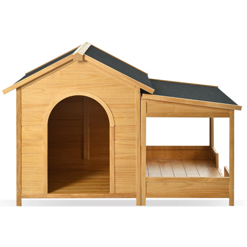 Large Wooden Dog House With Porch - 5 - CJ