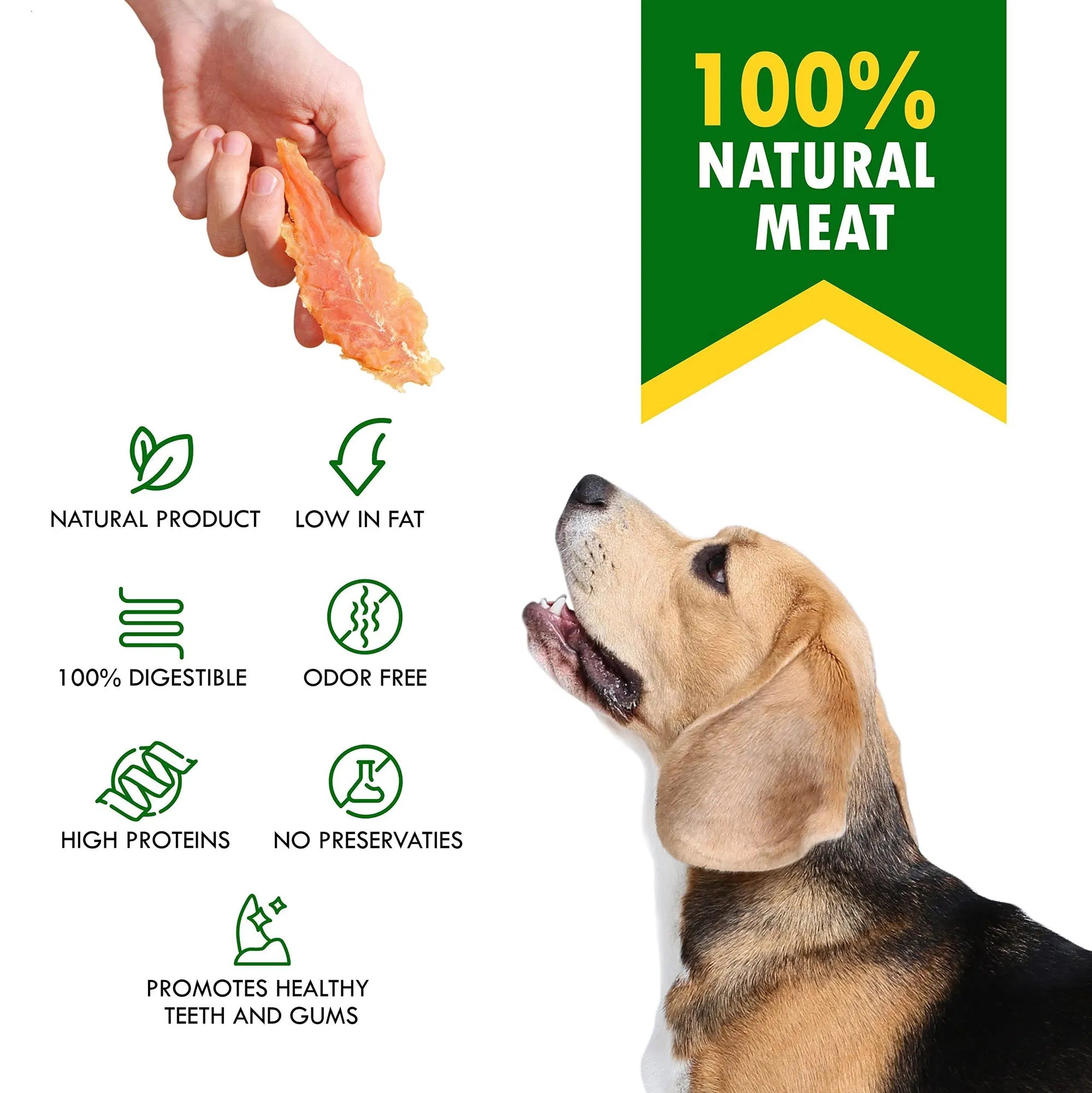 Chicken Jerky Dog Treats All Natural And Organic Healthy Snacks For Large & Small Dogs Grain Free And High Protein Human Grade Pet Chews 300 Gram - 5 - CJ
