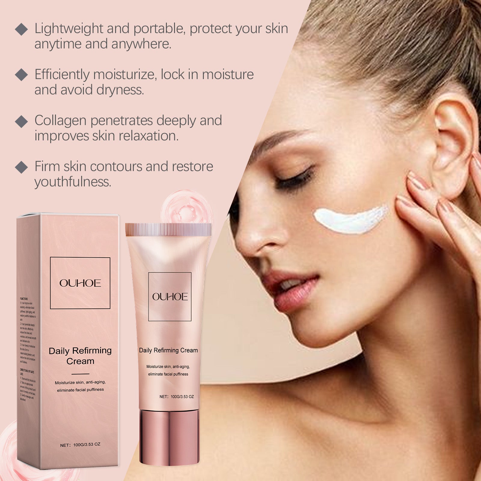 OUHOE Facial Care Cream Moisturizes And Moisturizes Facial Skin Daily Skincare Beauty Moisturizing And Brightening Care Cream - 5 - CJ