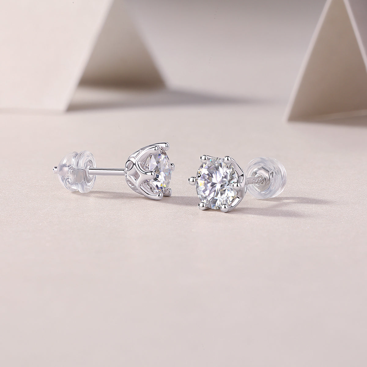 1Freehand Flower Luxury Fashion Diamond Earrings Stud Inlaid With Mosan Diamond Silver Jewelry Prohibit TikTok sales - 5 - CJ