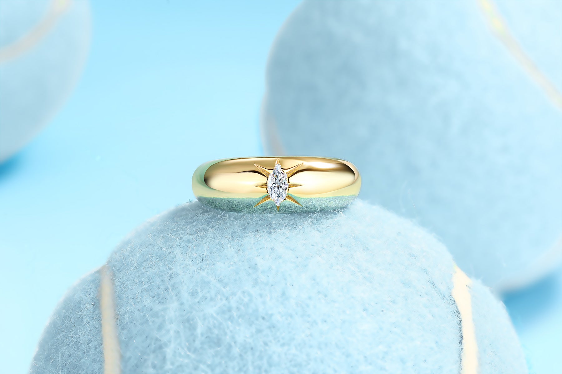 1Eight - prong Radiance - A Fashionable And Luxurious Jewelry Piece Set With Moissanite S925 Sterling Silver And Gold - plated Diamond Prohibit TikTok sales - 5 - CJ