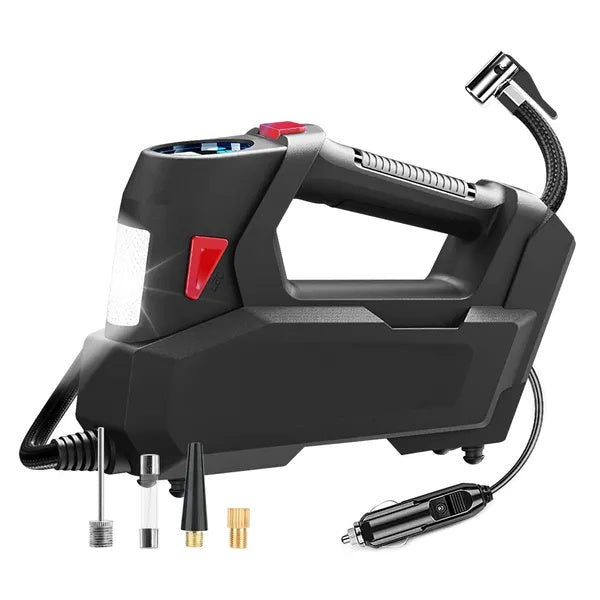 Portable Tire Inflator 120 PSI Maximum 90W Powered Tire With Digital Display LED Light - 5 - CJ