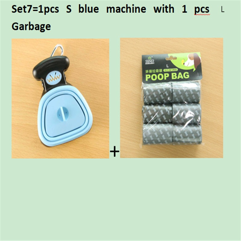 Dog Pet Travel Foldable Pooper Scooper With 1 Roll Decomposable bags Poop Scoop Clean Pick Up Excreta Cleaner Epacket Shipping - 0 - CJ - Set 8 - BlueSXL - CJJJCWGY00674 - Set 8 - BlueSXL