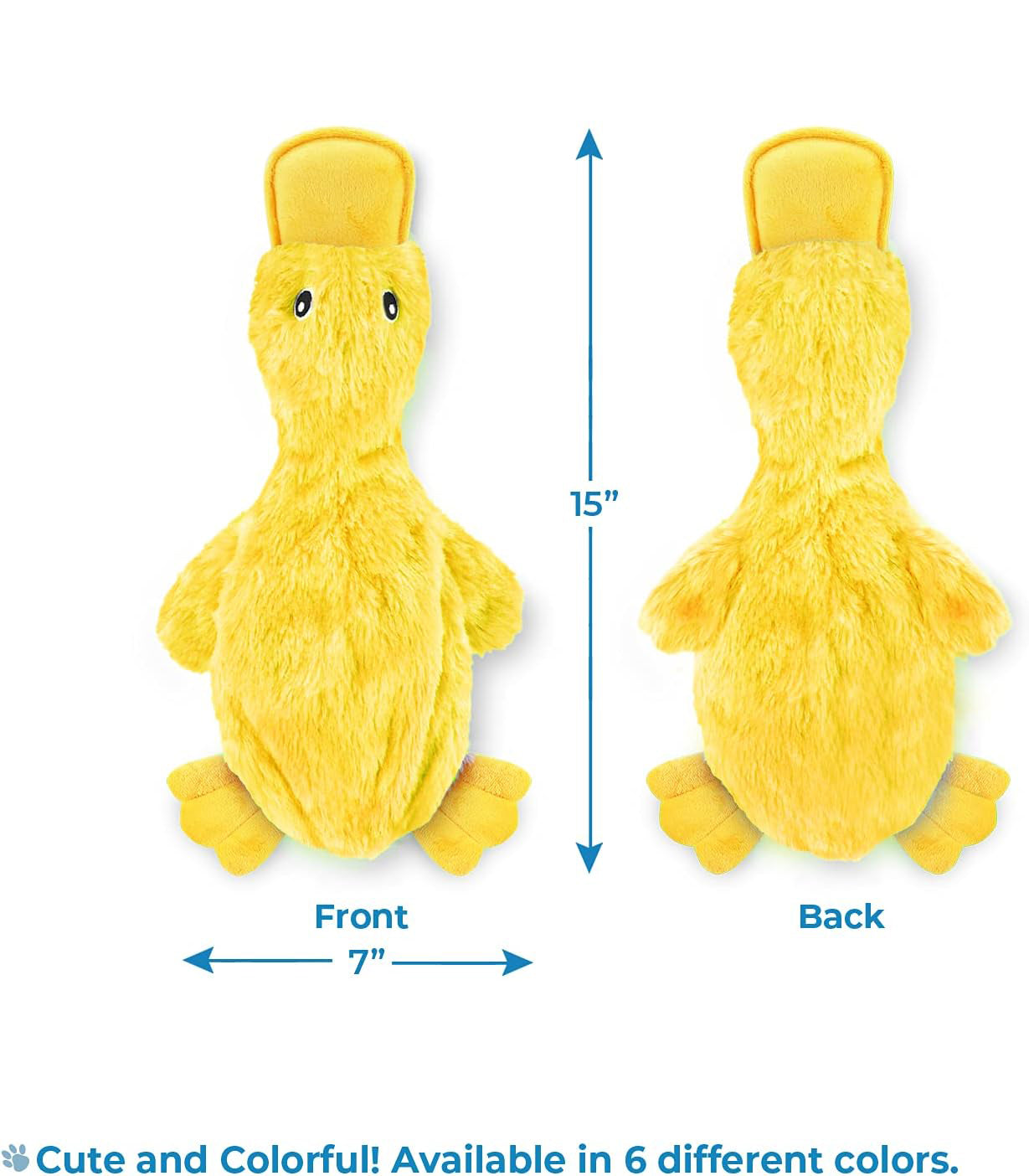 Best Pet Supplies Dog Toys For Small Medium And Large Breeds Cute No - Stuffed And Stuffed Duck With Soft Squeaky Fun For Indoor Puppies And Premium Puppies Plush No Mess Chewing And Playing - 4 - CJ