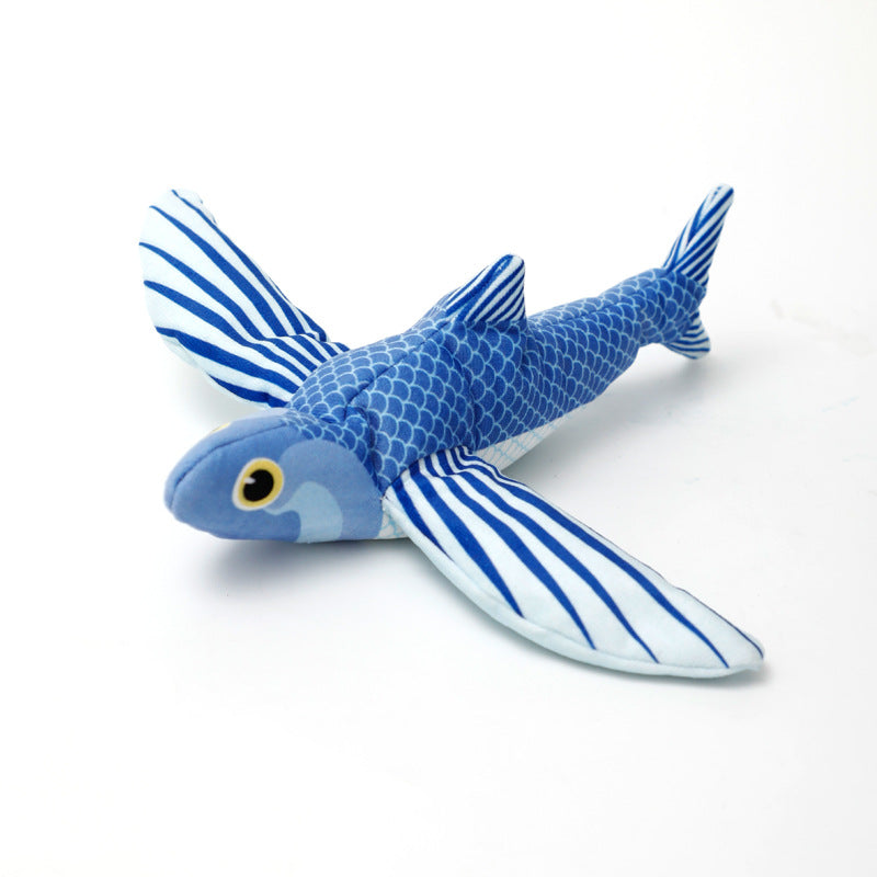 Pet Plush Toy Making Sound Electric Fish Jumping Winged Bird - 0 - CJ
