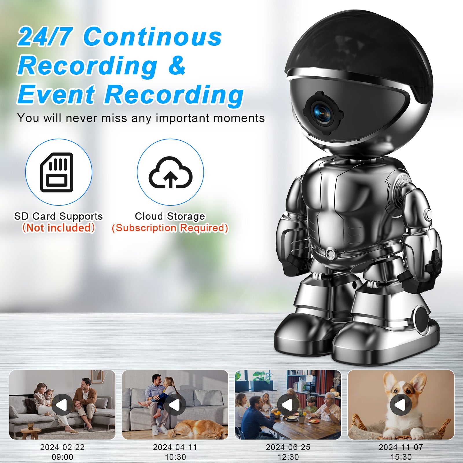Smart Robot Camera 3MP IP Camera WIFI Robert Network CCTV HD Baby Monitor Remote Control Home Security Camera - 5 - CJ