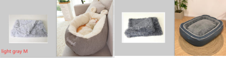 Pet Dog Bed Warming Soft Sleeping Bag Cushion Puppy Kennel - 0 - CJ - Set2 - M - CJJJCWMY00372 - Set2 - M