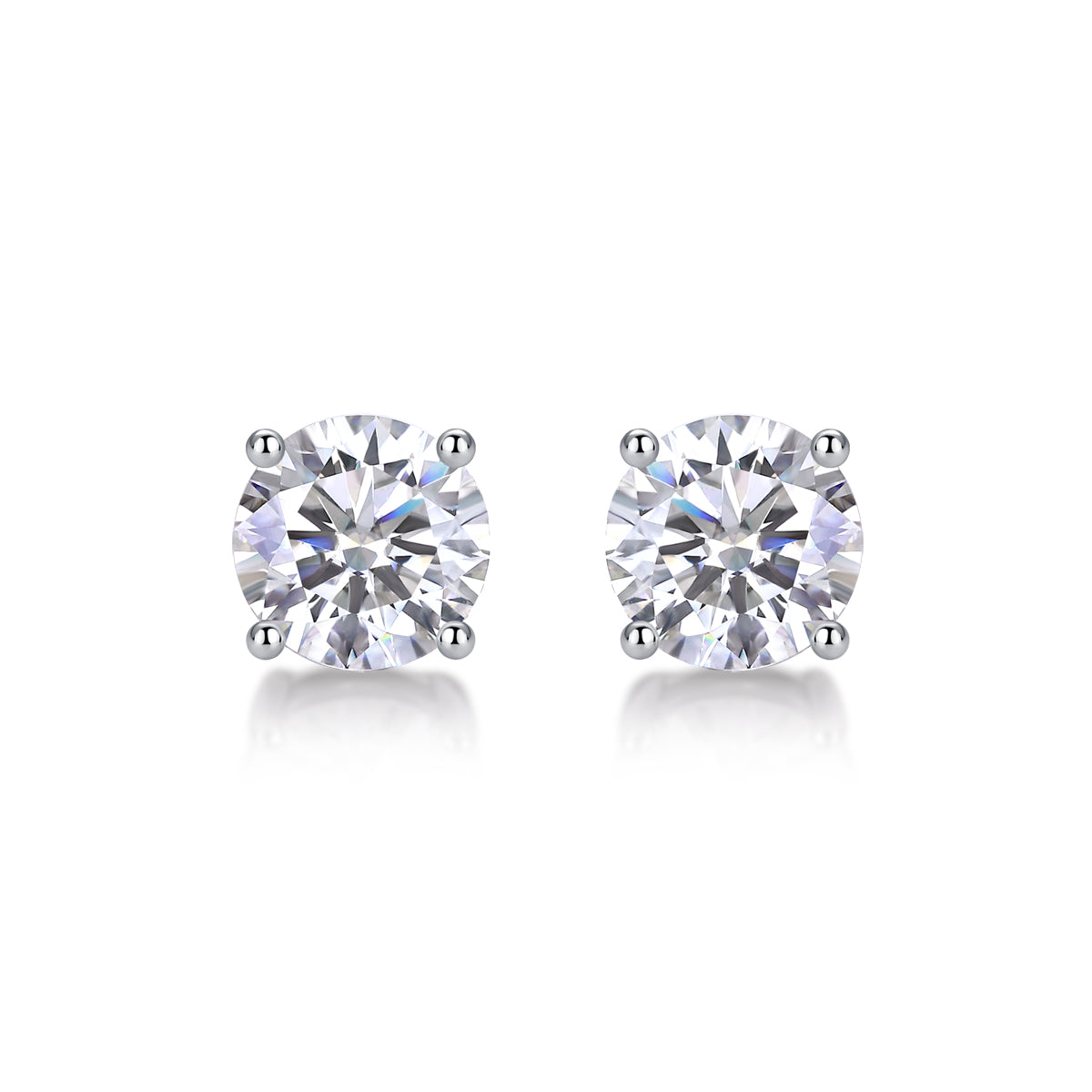 1Luxury Fashion Classic Moissanite Silver Stud Earrings Prohibit TikTok sales - 5 - CJ