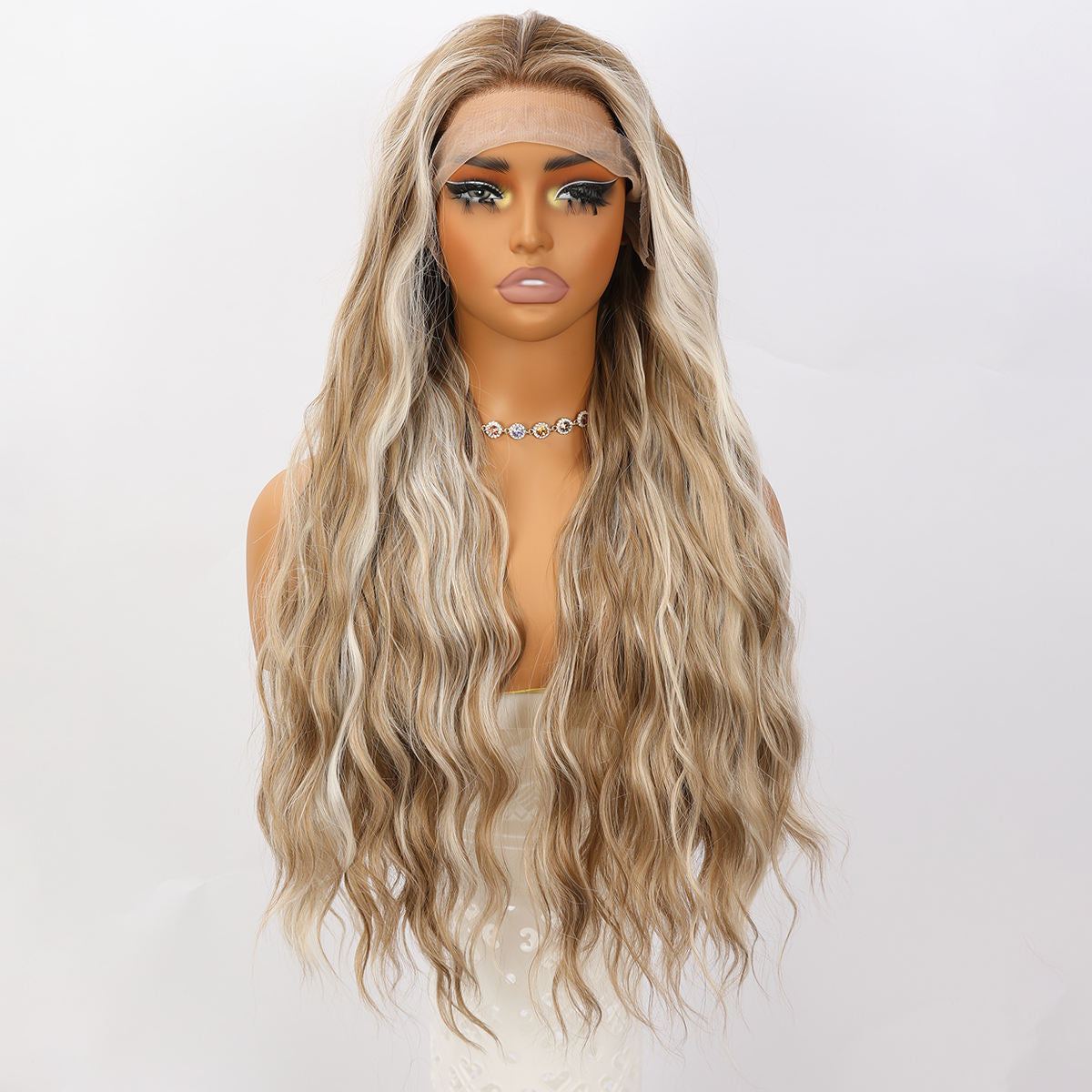 Brown Blonde Mixed High - gloss Lace Front T Part SM9208 Series Please Call Me For Actual Inventory - 5 - CJ