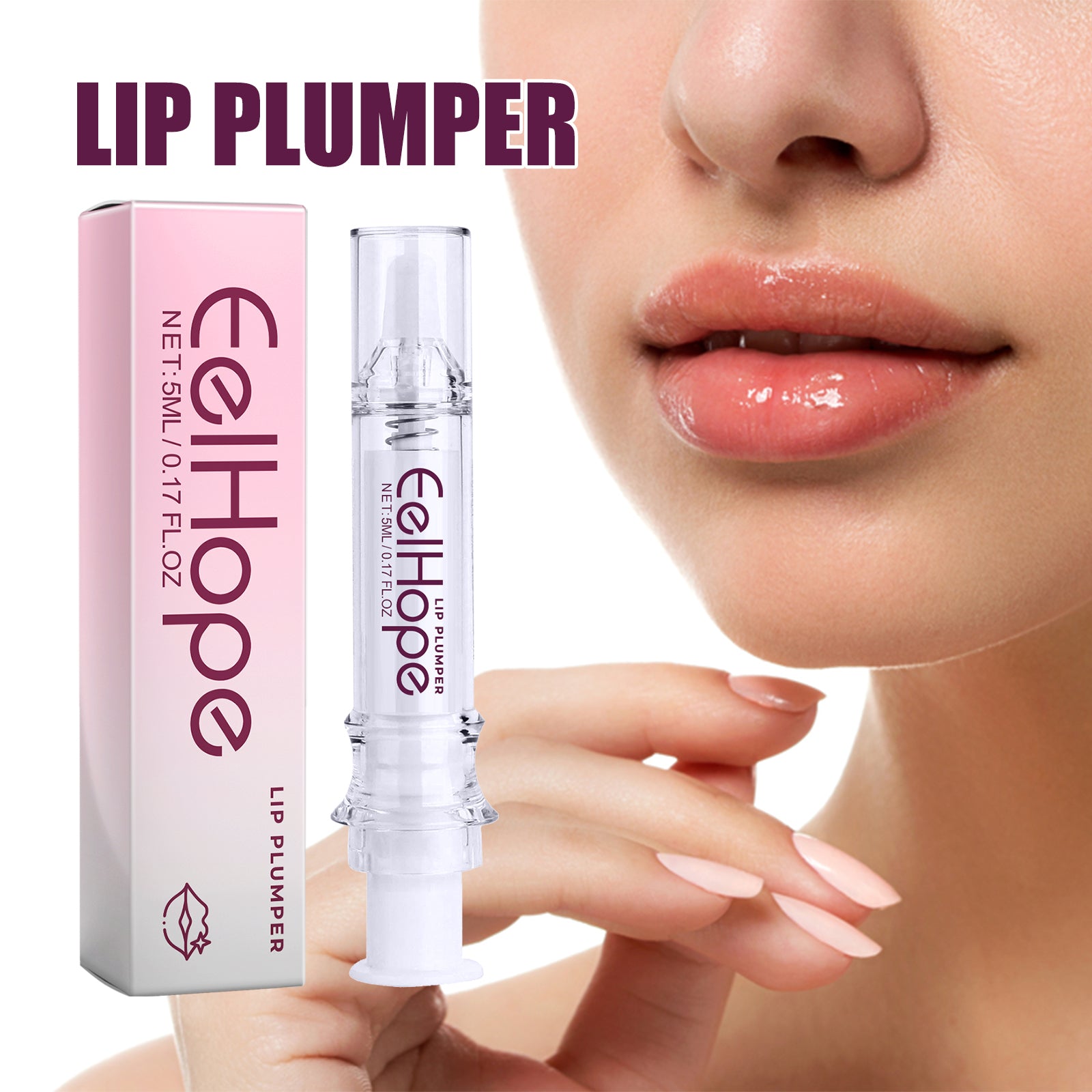Eelhope Lip Plumper, Smooth Moisturizing Prevent Weather - Shack Fade Lip Lines Peeling Nourish Lips - 5 - CJ