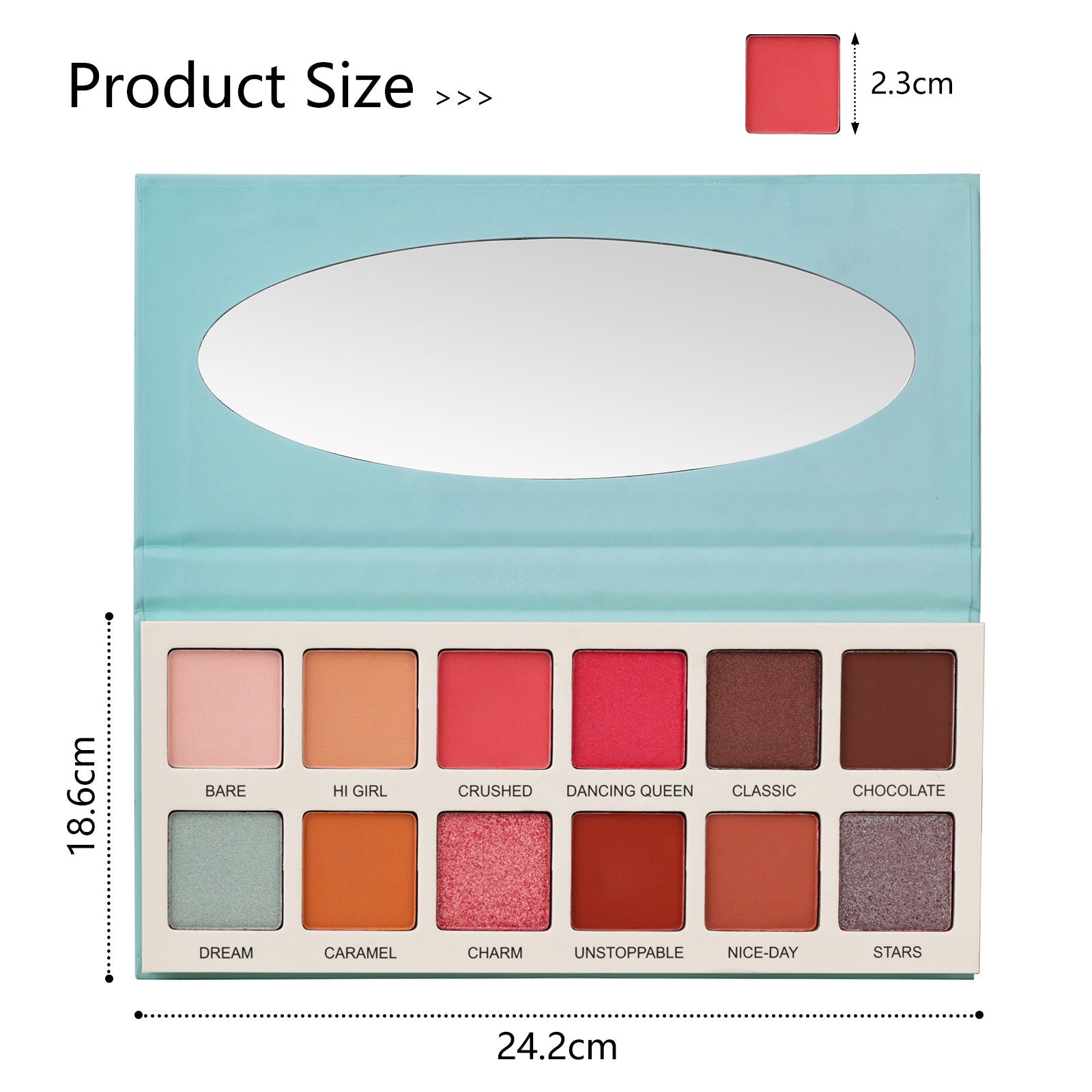 Las Chicas High Pigment Silky Hydroxybenzophenone Non - Vegan Cruelty - Free Cream 12 - Color Eyeshadow Palette Makeup Palette - 5 - CJ
