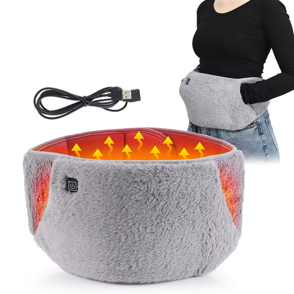 USB Powered Heating Waist Belt, Heating Pad With Hand Pockets, Electric Heated Waist Belt For Period Cramps Body Joints Pain, Three - Level Temperature Control - 5 - CJ