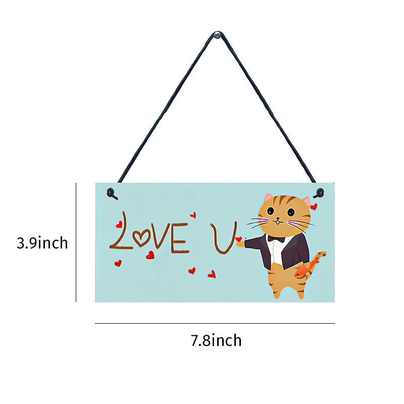 Wooden Cat Pendant For Pets Vintage Style - 0 - CJ