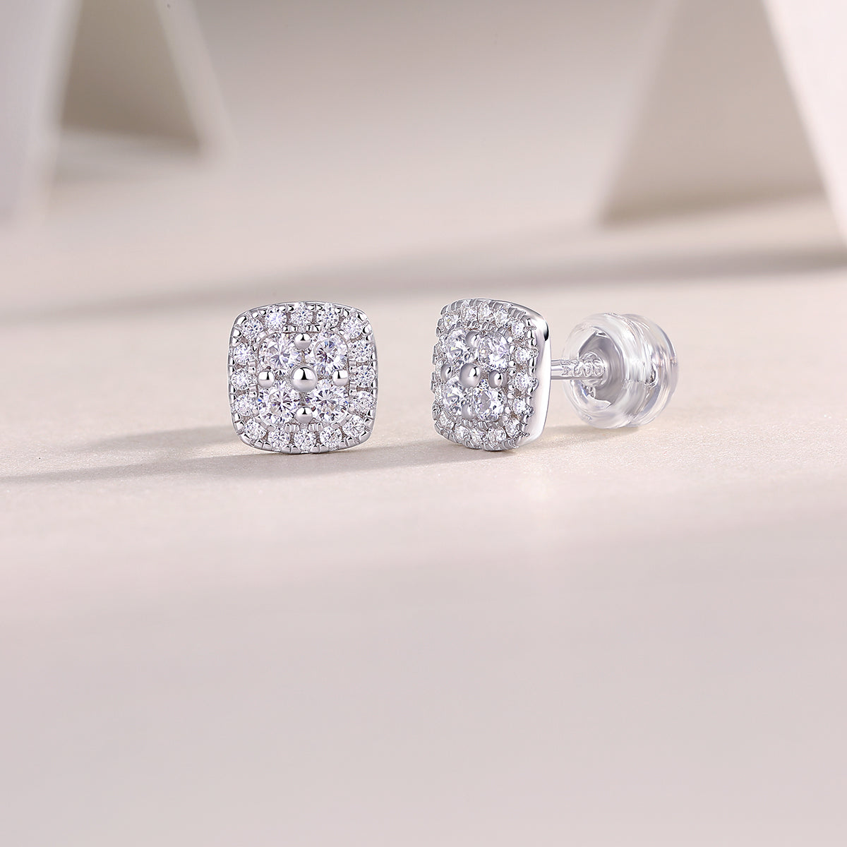 1Fog Sea - Fashionable And Luxurious Diamond Jewelry Set With Moissanite S925 Sterling Silver And Platinum - plated Stud Earrings Prohibit TikTok sales - 5 - CJ