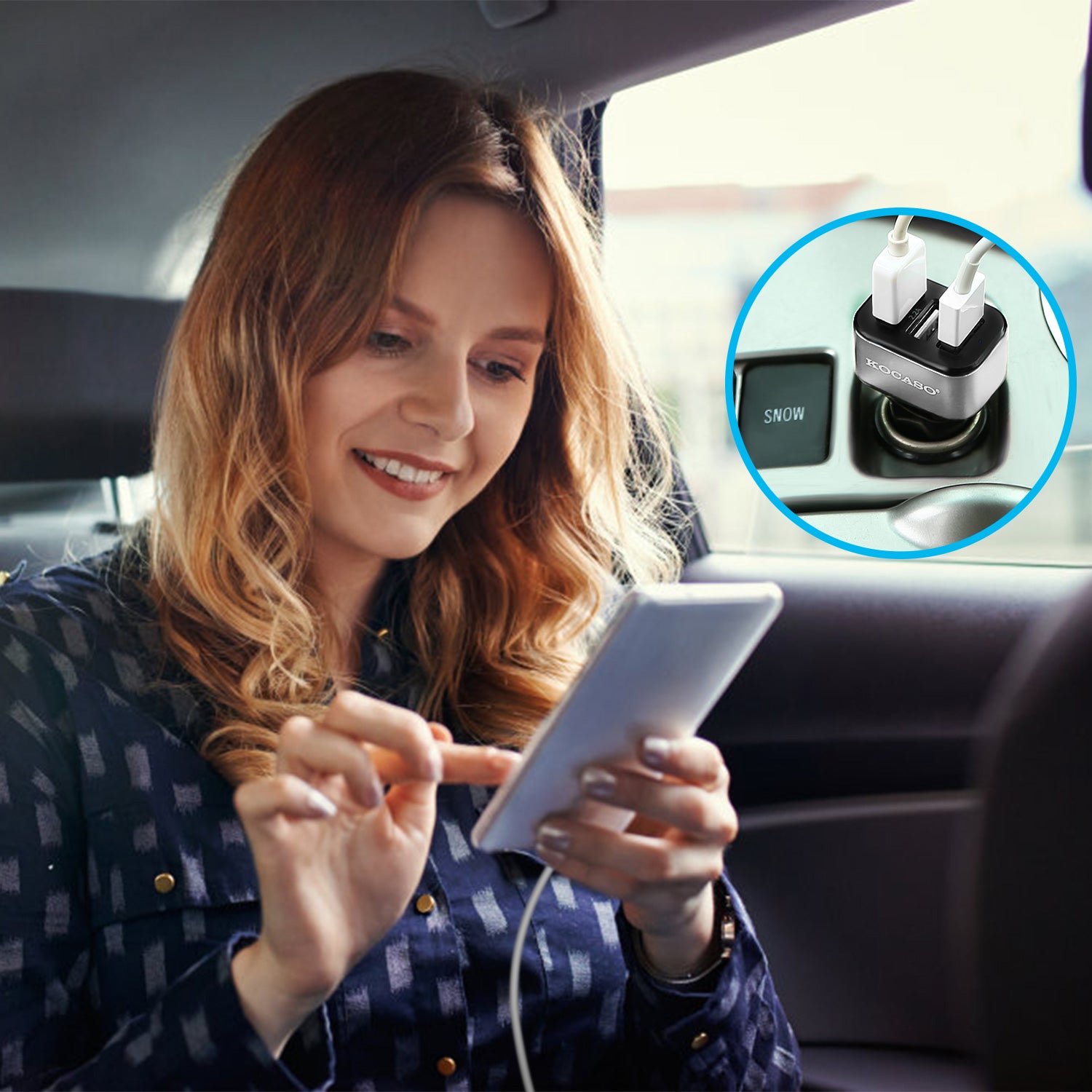 1Pc 3Port USB Car Charger 30W 5.5A For IOS Phone 16 15 14 And More - 5 - CJ