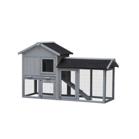 Rabbit Hutch Outdoor Bunny Cage Indoor,Extensible Chicken Coop With Large Run Space - No Leak Plastic Tray - 5 - CJ