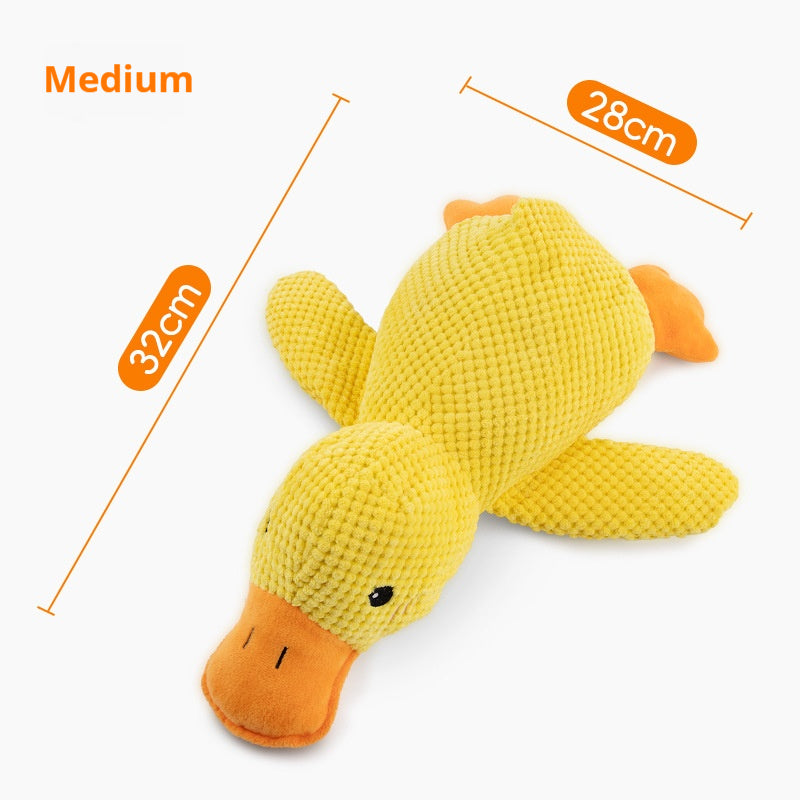 Pet Plush Toy Dog Calming Duck Stuffed Duck Toys Chew Toy Squeaky For Puppy Pet Teeth Cleaning Chew Pillow Toy Pet Supplies - 5 - CJ