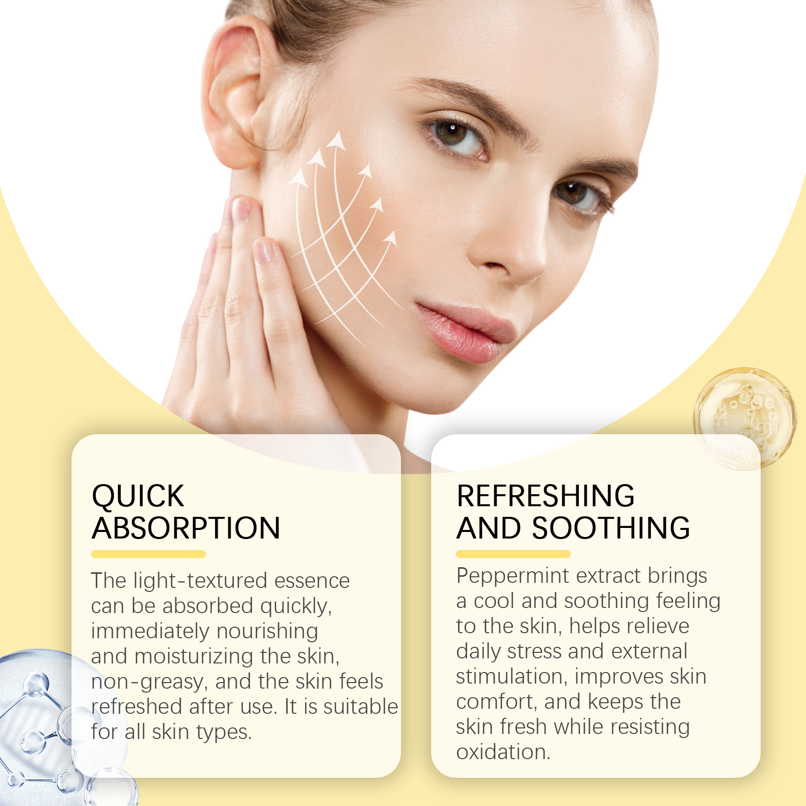 OUHOE Vitamin C Moisturizing Essence Gentle Moisturizing Firming Skin Hydrating Skin Care Essence - 5 - CJ