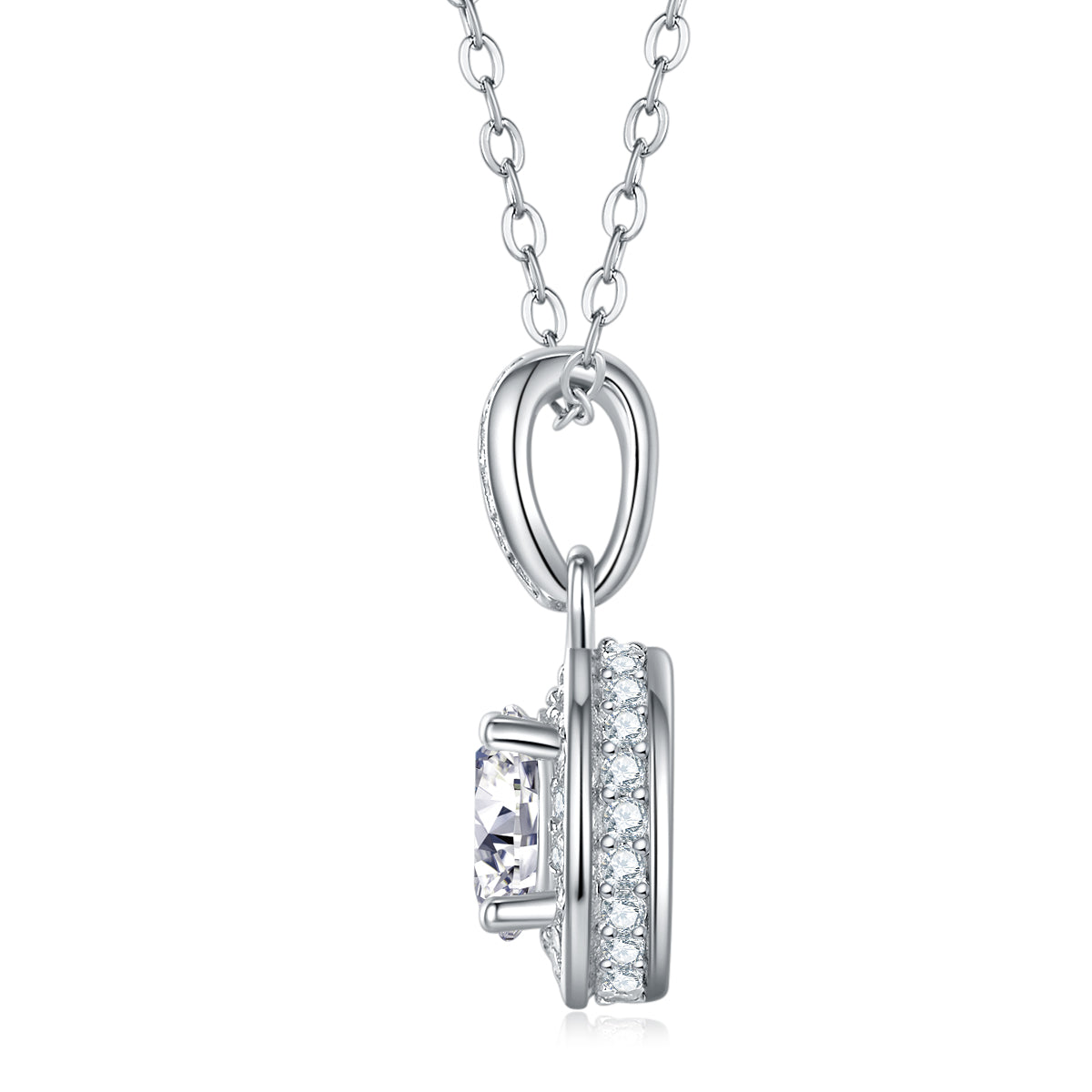 1Dark Night Elf - A Fashionable And Luxurious Diamond Jewelry Pendant Set With 1 - carat Moissan Diamond S925 Sterling Silver And Platinum Plating Prohibit TikTok sales - 5 - cj