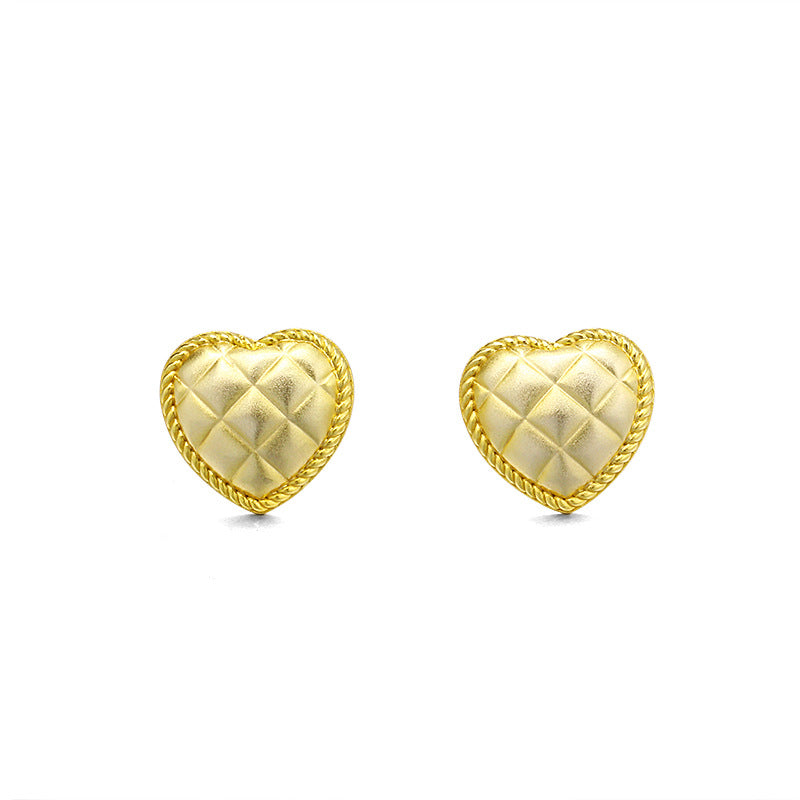 Vintage Frosted Heart Suit Women - 4 - CJ - Love earring - CJLX1655784 - Love earring