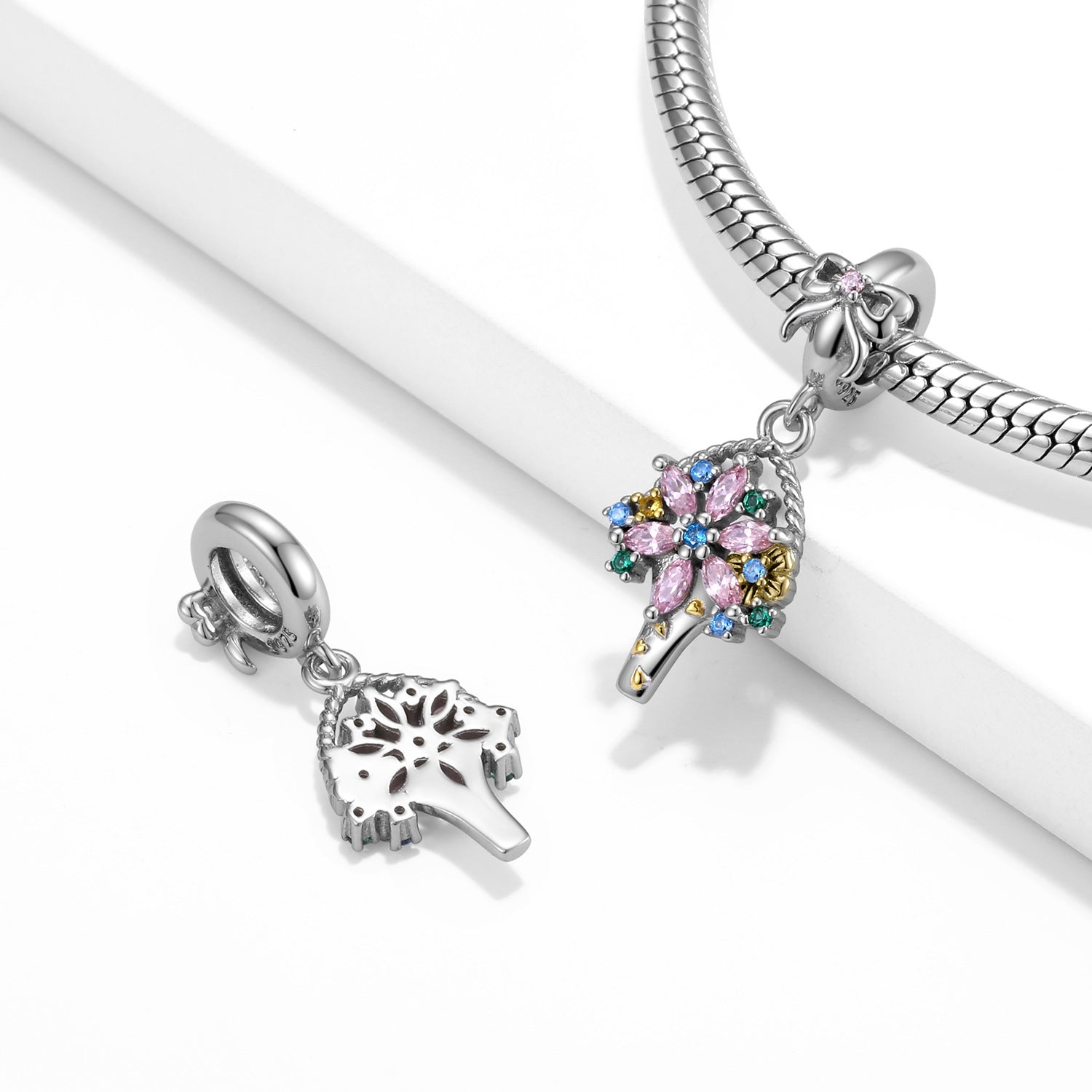Warm Bouquet Pendant 925 Sterling Silver Pendant Mother's Day Diy Accessories - 4 - https://x.com/titan_prim62775J