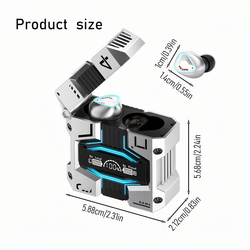 True Wireless Earbuds With ENC, Bluetooth 5.3, IPX7 Waterproof, 120 Hours Long Battery Life With Built - in Mic, Compatible With IOS & Android Devices Silver - 5 - cjdropshipping
