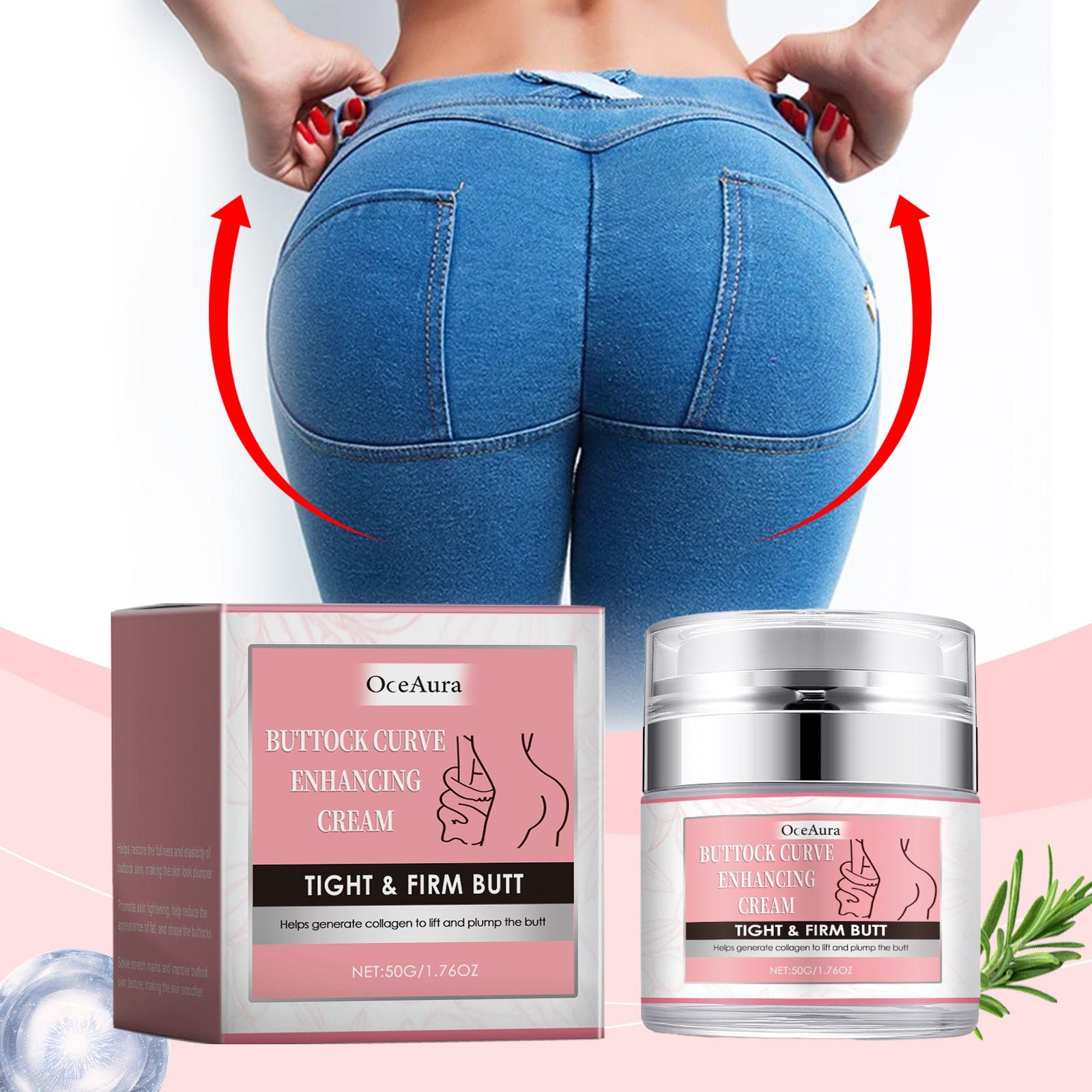 Oceaura Butt Care Cream Body Butt Care Massage Skin Care Moisturizing Cream - 5 - CJ