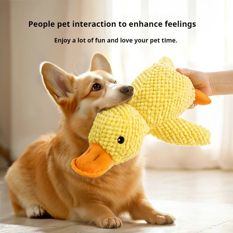 Pet Plush Toy Dog Calming Duck Stuffed Duck Toys Chew Toy Squeaky For Puppy Pet Teeth Cleaning Chew Pillow Toy Pet Supplies - 5 - CJ