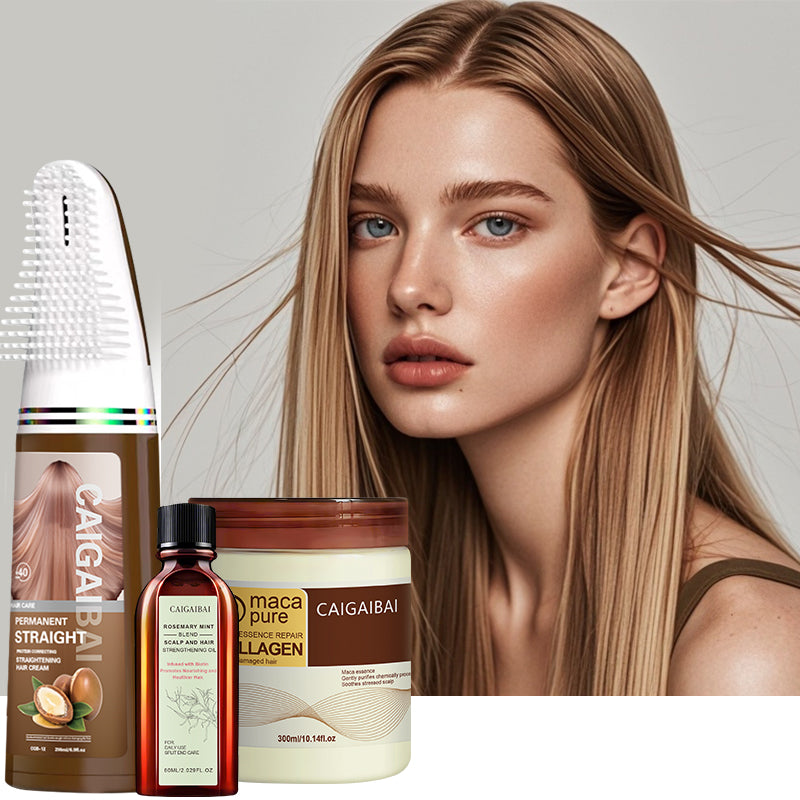 CAIGAIBAI Straightening Cream Non - odorous Not Pungent Non - Comedogenic Sulfate Free Curl Defining Styling Hair Cream Anti Frizz Heat Protectant Safe For Sensitive Skin 200ml 6.76fl.oz - 5 - CJ